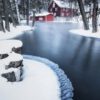 Vääksyn kanava talvinen joki - Jari Sokka - AK-Taulucenter